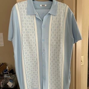 Light Blue Short Sleeve Shirt & Short Set